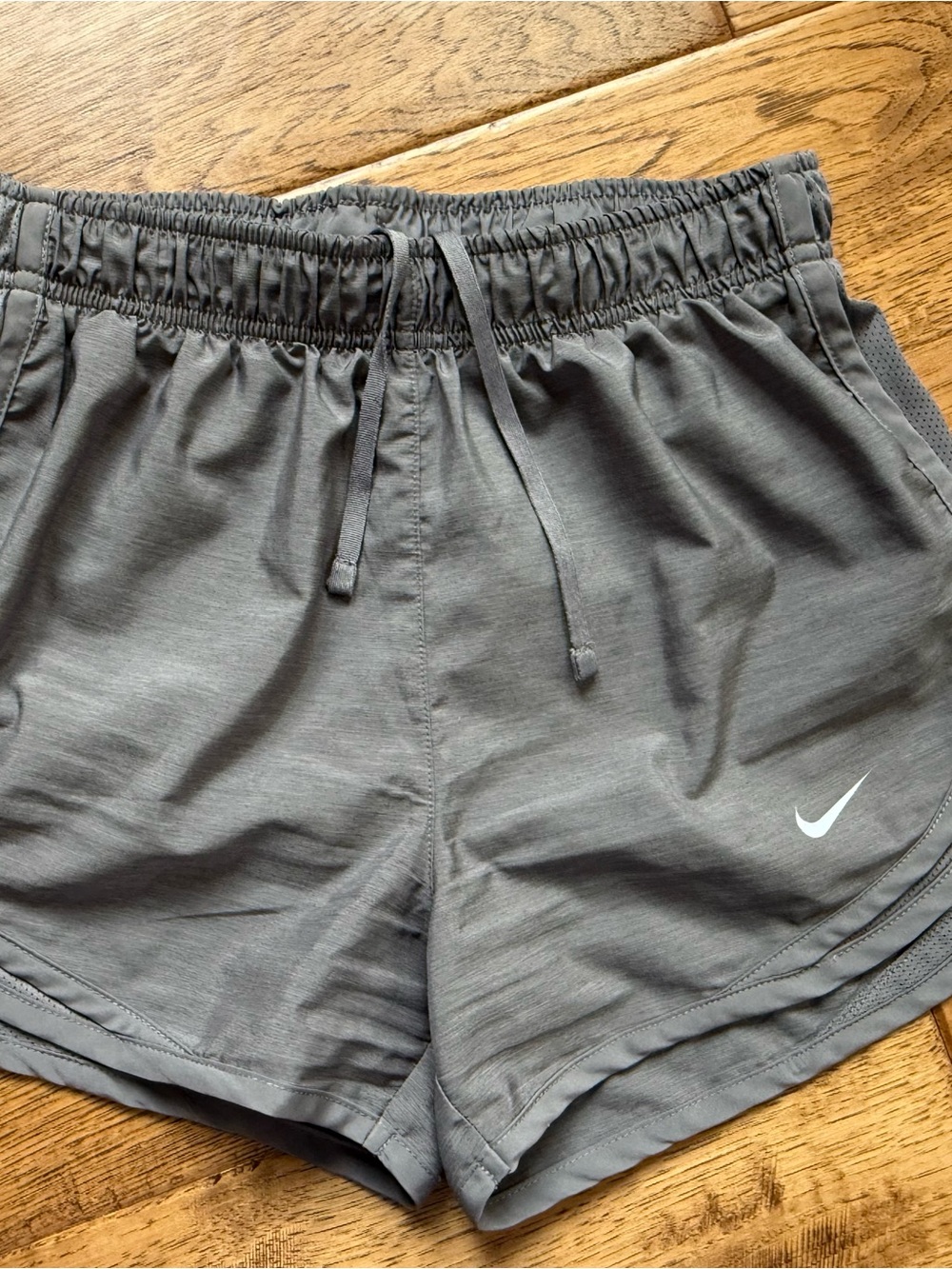 Nike Women's Slate Gray Extra Small Athletic Shorts with Swoosh. No lining.